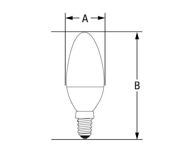 vyhliadka LED sviečka E14 230 V 4 W Cog Ww Clear Spectrum LED sviečka E14 230 V 4 W Cog Ww Clear Spectrum
