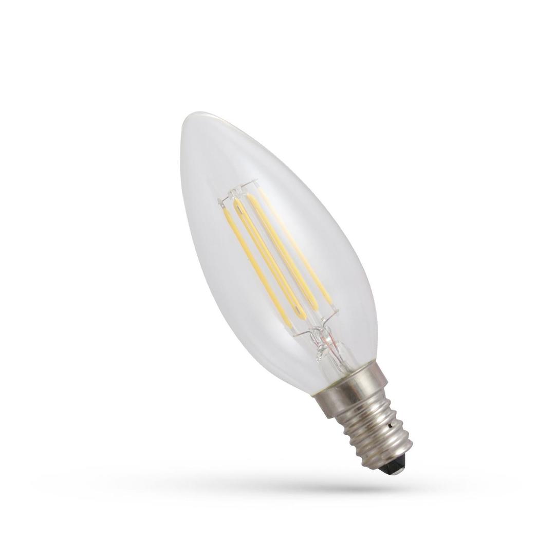 Skontrolujte LED sviečka E14 230 V 4 W Cog Ww Clear Spectrum LED sviečka E14 230 V 4 W Cog Ww Clear Spectrum