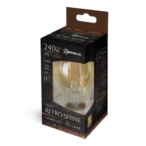LED Gls E27 230 V, 2 W, Cog Ww, Retroshine Spectrum small 1