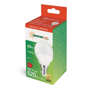 LED guľa E14 230 V 8 W Ww Spectrum small 1