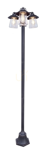 Skontrolujte Vonkajší stĺpik Lutec CATE 7264230213 hrdzavý 3xE27 190 cm