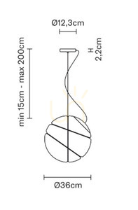 Závesná lampa Fabbian Armilla F50 13W - biela a hnedá - F50 A01 14 small 2
