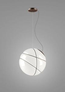 Závesná lampa Fabbian Armilla F50 13W - biela a hnedá - F50 A01 14 small 0
