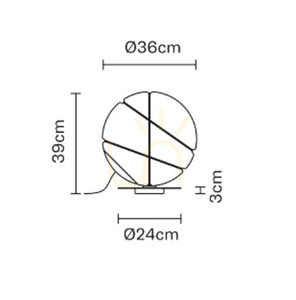 Fabbian Armilla F50 13W stolová lampa - čiernobiela - F50 B01 01 small 2