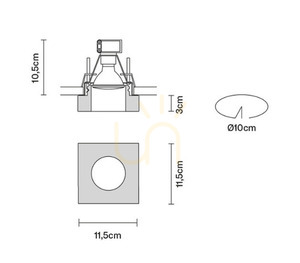 Fabbian LUI Faretti 7W GU10 Mesh - leštená oceľ - D27 F11 35 small 2