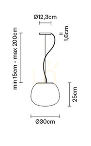 Závesné svietidlo Fabbian MOCHI Lumi Ø30 - F07 A41 01 small 5