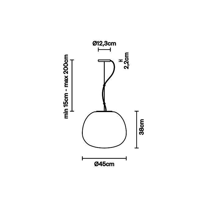 Šou Závesné svietidlo Fabbian Lumi F07 45cm - F07 A03 01 Závesné svietidlo Fabbian Lumi F07 45cm - F07 A03 01
