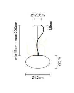 Závesné svietidlo Fabbian Lumi Ø42 - F07 A09 01 small 4