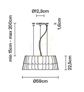 Závesné svietidlo Fabbian Roofer F12 13W 59cm - Biele - F12 A05 01 small 6