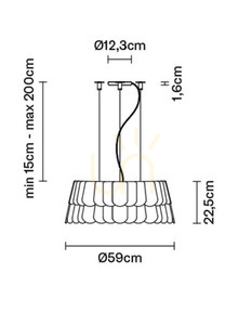 Závesné svietidlo Fabbian Roofer F12 59cm - oranžové - F12 A05 32 6 Závesné svietidlo Fabbian Roofer F12 59cm - oranžové - F12 A05 32 small 6