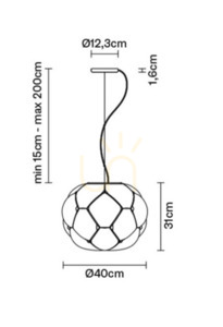 Závesná lampa Fabbian Cloudy F21 40cm - F21 A05 71 9 Závesná lampa Fabbian Cloudy F21 40cm - F21 A05 71 small 9