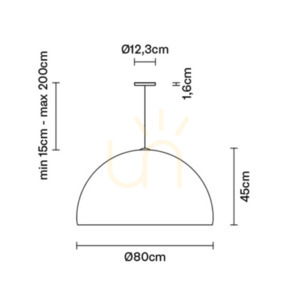 Závesná lampa Fabbian Oru F25 22W 80cm - Medená - F25 A07 41 small 3