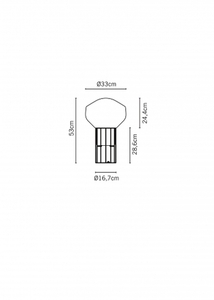 Stolná lampa Fabbian Aérostat 53cm - čierny chróm - F27B03 24 small 6