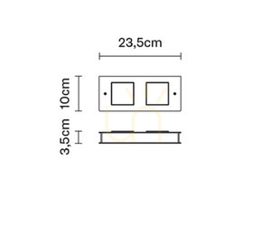 Nástenné svietidlo Fabbian Quarter F38 5W 23,5x10cm - Čierna - F38 G01 02 small 2