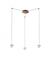 Závesné svietidlo Fabbian Tripla F41 3W 3 - Bronz - F41 G01 76 small 0