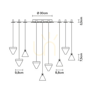 Závesné svietidlo Fabbian Tripla F41 3W 9 - Bronz - F41 G05 76 small 7