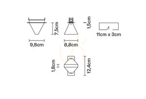 Fabbian Tripla F41 3W 2700K vstavané svietidlo - Antracit - F41 F02 21 small 2
