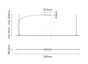 Závesná lampa Fabbian Freeline F44 2W 3m - Bronzová - F44 A06 76 small 2