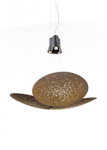 Skontrolujte Fabbian Lens F46 24W 161x152cm závesné svietidlo - Tri svetelné zdroje - Bronz - F46 A07 76