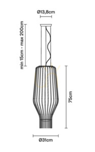 Závesné svietidlo Fabbian Saya F47 22W 31cm - Chrómové a priehľadné - F47 A19 00 small 3