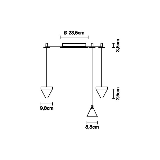 vyhliadka Závesná lampa Fabbian Tripla Bronze - F41G0276 Závesná lampa Fabbian Tripla Bronze - F41G0276