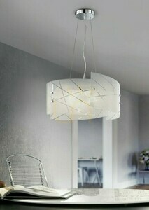 Závesné svietidlo Trio SANDRINA 301200300 biele sklenené 50 cm 3 × E27 small 1