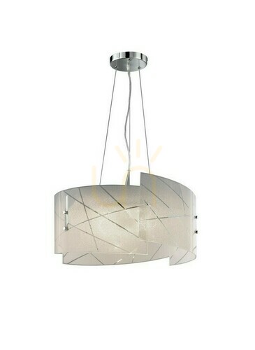 Skontrolujte Závesné svietidlo Trio SANDRINA 301200300 biele sklenené 50 cm 3 × E27
