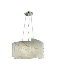 Závesné svietidlo Trio SANDRINA 301200300 biele sklenené 50 cm 3 × E27 small 0