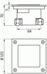 Zápustné svietidlo Ares Manuel LED 3x1W 24V DC 537328 small 3