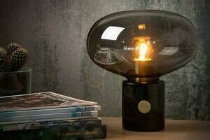 Stolová lampa Lucide Charlize čierna mramorová retro E27 03520/01/65 small 3