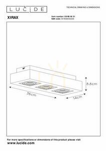 Stropné LED svietidlo Lucide XIRAX biele GU10 3x5W 09119/16/31 small 6
