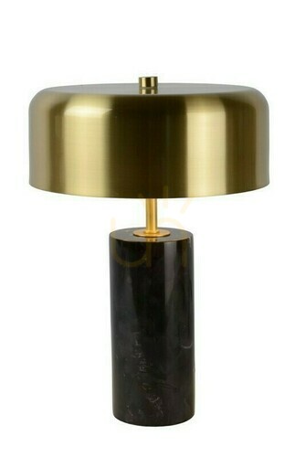 Skontrolujte Stolová lampa Lucide Mirasol čierna zlatá 3-plameňová mramor G9 34540/03/30