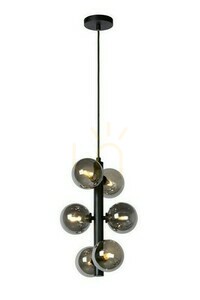Závesné svietidlo Lucide TYCHO čierne retro sklo G9 6x 28 W 45474/06/30 small 0