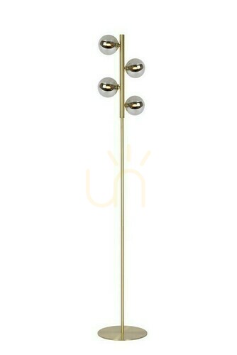 Skontrolujte Stojacia lampa Lucide TYCHO zlatá retro 4-plameňová 45774/04/02
