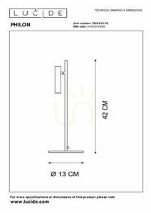 Stolová lampa Lucide PHILON čierna LED 4,5 W 3000K 79581/05/30 small 9