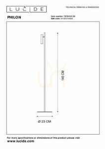 Stojacia lampa Lucide PHILON čierna LED 4,5W 3000K 79781/05/30 small 8