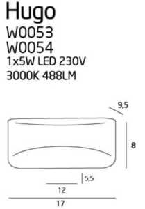 Nástenné svietidlo Max Light Hugo W0053 LED 5W biele hliníkové 3000K 2 Nástenné svietidlo Max Light Hugo W0053 LED 5W biele hliníkové 3000K small 2