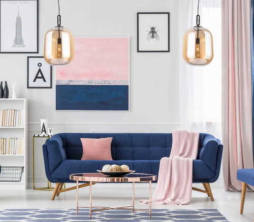 Skontrolujte Závesné svietidlo Max Light Honey P0299 čierne jantárové sklo 30 cm