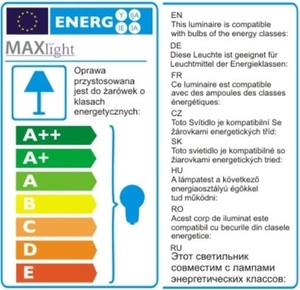 Závesné svietidlo Max Light Honey Amber P0299 čierne s jantárovým sklom E27 Ø 30 cm small 3