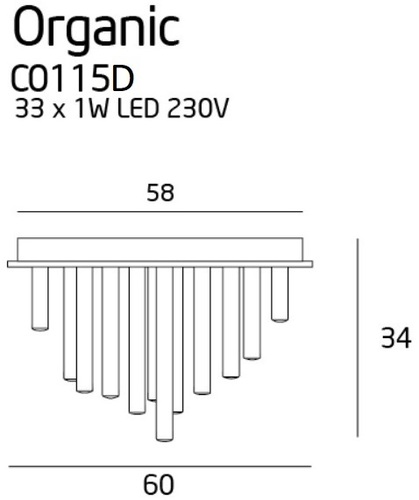 Skontrolujte Plafón Max Light Organic chróm LED 33W 3000K stmievateľný 60 cm C0115D