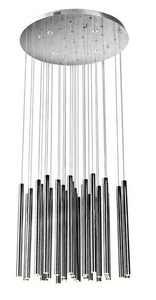 Závesné svietidlo Max Light Organic chróm 62 cm 45W stmievateľné P0175D small 0