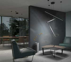 Závesné svietidlo Max Light Trio P0311 LED 58W čierne 100 cm small 5
