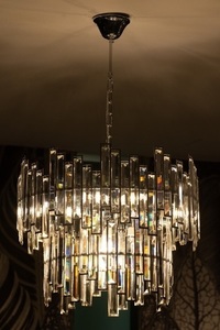 Závesné svietidlo Max Light Nemo P0340 chróm 9xG9 55 cm small 1