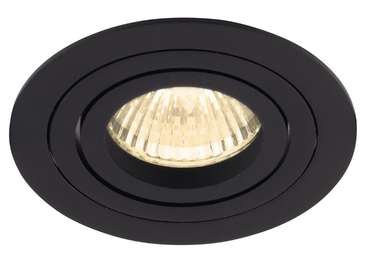 Lumină încastrată Max Light Signal H0086 negru metal GU10 Ø9 cm