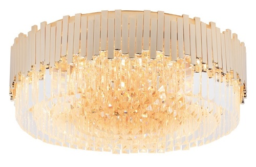 Skontrolujte Plafón Max Light Trend C0164 zlatý 60 cm 15xE14 krištáľový
