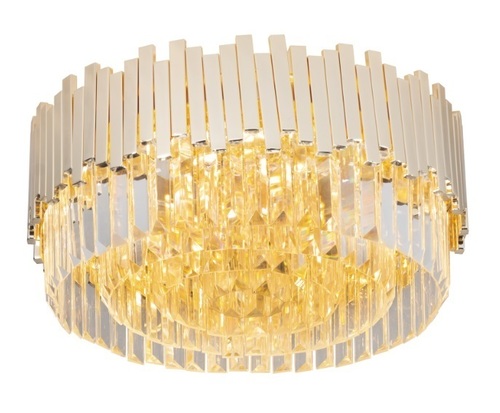 Skontrolujte Plafon Max Light Trend C0165 zlatý krištáľový 8xE14 45 cm