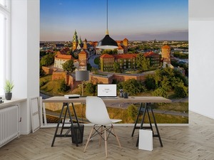 Fototapeta Krakow Walel Letecký pohľad na konci jari small 1