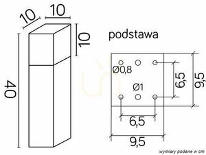 Vonkajšie stojacie svetlo SU-MA CUBE MAX CB-MAX 400 DG tmavosivé 40 cm small 3