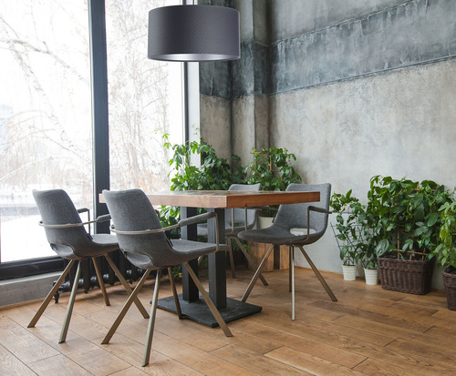 Skontrolujte Závesná lampa Koža E27 60W valec grafit strieborná