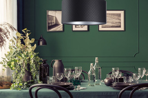 Valček na lampu Koža prešívaná diamantmi E27 60W čierna strieborná small 6